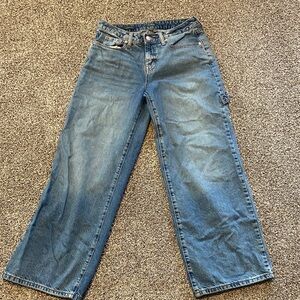 wild fable Light Blue Low-Rise Baggy Jeans